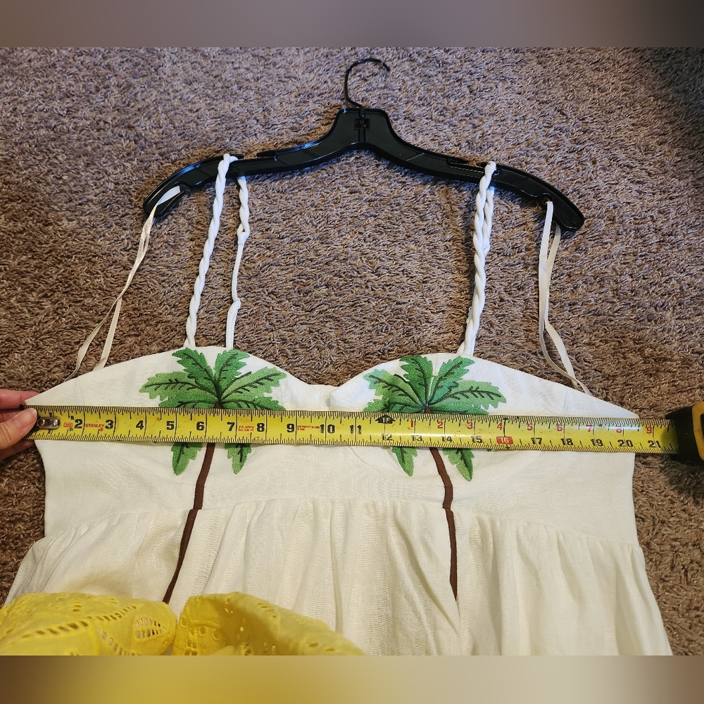 Farm Rio Coconut Tree Embroidered Maxi Dress, XL - Picture 15 of 17